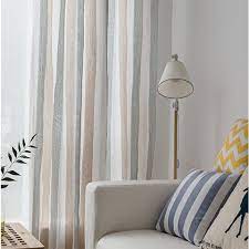 striped voile curtains