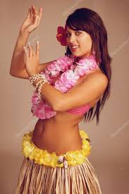 hawaiian hula dancer stock photo by