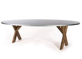 Oval Zinc Top Dining Table Canada