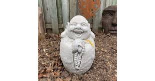 Laughing Buddha Cement Garden Statue