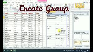 advance pivot table in ms excel in
