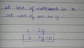 Cost Of A Pen Write A Linear Equation