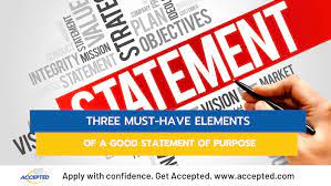 elements of a good statement of purpose