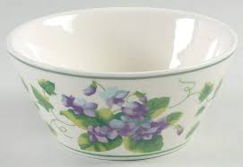 Sweet Violets Soup Cereal Bowl By