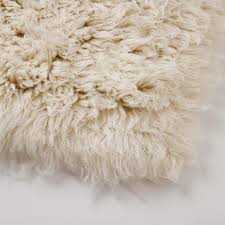 natural flokati wool rug