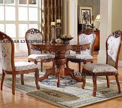 Latest Wooden 4 Seater Dining Table Set