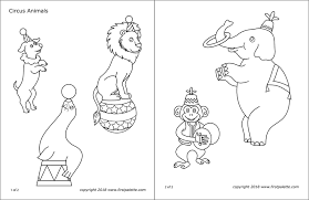 Visit www.circlelineartschool.com to join my new online drawing course for beginners. Circus Animals Free Printable Templates Coloring Pages Firstpalette Com