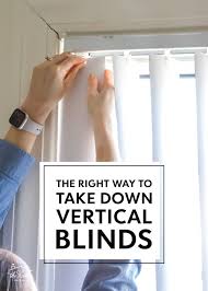 how to remove vertical blinds it s
