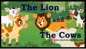 the lion and the cows short story for
