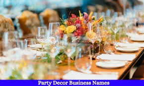 327 Party Decor Business Names Ideas