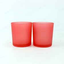 Colorful Frosted Glass Candle Jars Bulk