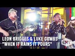 Watch cam & leon's opening song, here: Watch Luke Combs And Leon Bridges Duet Version Of When It Rains It Pours