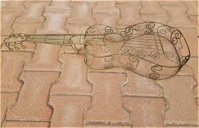 Guitar Wall Art Steel Wire Sculpture 32