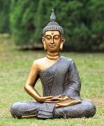 Meditating Buddha Garden Sculpture Only