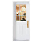 Exterior Door - Decorative Glass - Steel - White - 34-in W x 80-in H Melco