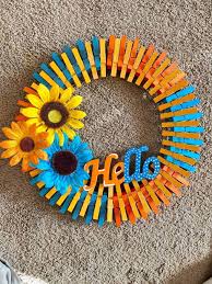 o summer sunflower clothespin