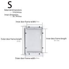The following is a description of the frame style and dimensions page of the graphical interface panel of door settings for a hinged door, with sidelight and transom depending on the chosen frame style, set parameters for frame width and thickness, and the thickness of the leaf and glass. Pet Dog Flap Door Big Dog Door Extra Large Pet Door Hole Golden Hair Collie Rottweiler Large Dog In And Out The Door Hole White Xl Outer Size 59 43