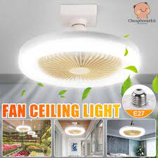 ceiling fans with led light 3 bladeless