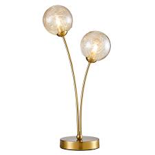 Modern Dual Globe Table Lamp Gold With