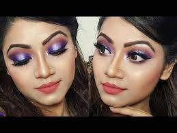 purple halo eye makeup indian