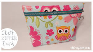 oilcloth zipper pouch with strap how