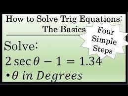 How To Solve A Trigonometric Equations