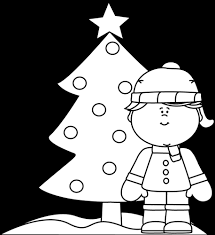 christmas tree in the snow clip art