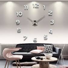 Aluminium Large Diy Modern Wall Clock