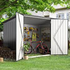 4 x8 ft storage shed horizontal bike