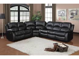 power reclining sectional sofa in black