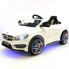 12v Ride On Toy Cars For Kids Mercedes Cla45 White Jay Goodys