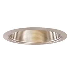 Halo 6 In Satin Nickel Recessed Ceiling Light Metal Baffle Trim 353sn The Home Depot
