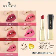 jual lipstik purbasari matte no 91 95