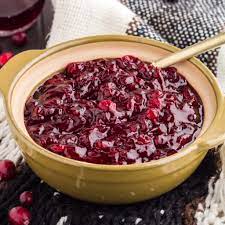 homemade cranberry sauce with grand