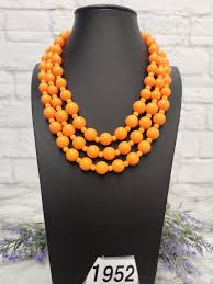 orange beaded necklace