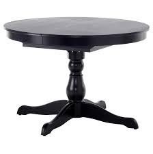 Ikea kitchen table home and aplliances. Ikea Round Extendable Extended Oval Shape Dining Table Standard Black Amazon In Furniture