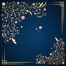 Annual Wedding Invitations Blue Pattern Background Material Annual