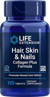 Ahead, the best hair, skin, and nail vitamins out there, according to the experts. Hair Skin Nails Collagen Plus Formula 120 Tablets Life Extension