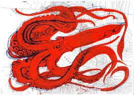 Atelier Aquatic Octopus Screen Print Pink