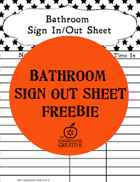Free Printable Bathroom Sign Out Sheet