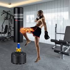 70 inch freestanding punching boxing bag with 12 suction cup base costway