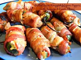 grilled bacon wrapped jalapeno peppers