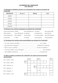 Le présent de l'indicatif - le 1er groupe - exercices 3 - AlloSchool en  2023 | Français facile exercices, Exercice verbe, Exercices conjugaison