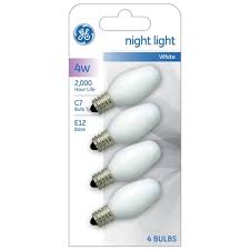 General Electric 4w 4pk Nightlight Incandescent Light Bulb White Target