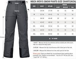 hisea men s snow pants 3m