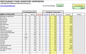 Food And Beverage Inventory Workbook Restaurant Plan