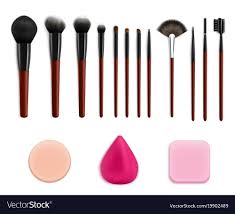 cosmetic makeup tools set royalty free