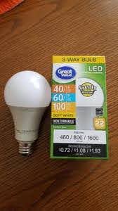 Great Value Led Light Bulb 16w 100w Equivalent 3 Way Lamp E26 Medium Base Non Dimmable Soft White 1 Pack Walmart Com Walmart Com