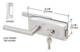 crl glass mounted latch with locks and