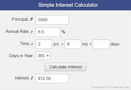 Simple Interest Calculator And Formula I Prt